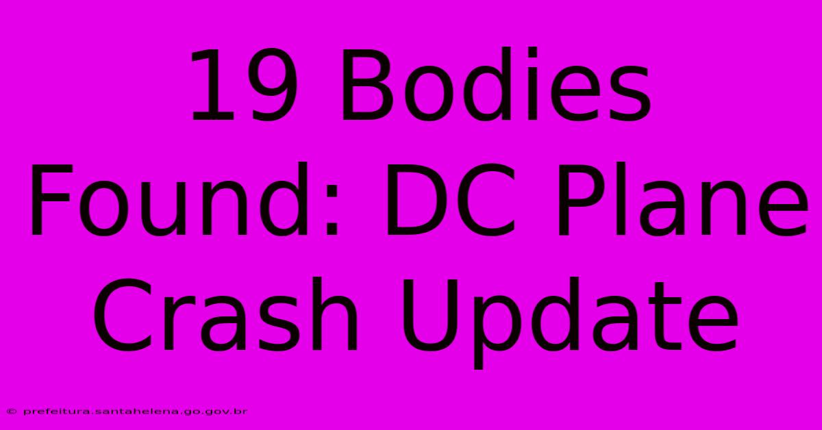 19 Bodies Found: DC Plane Crash Update