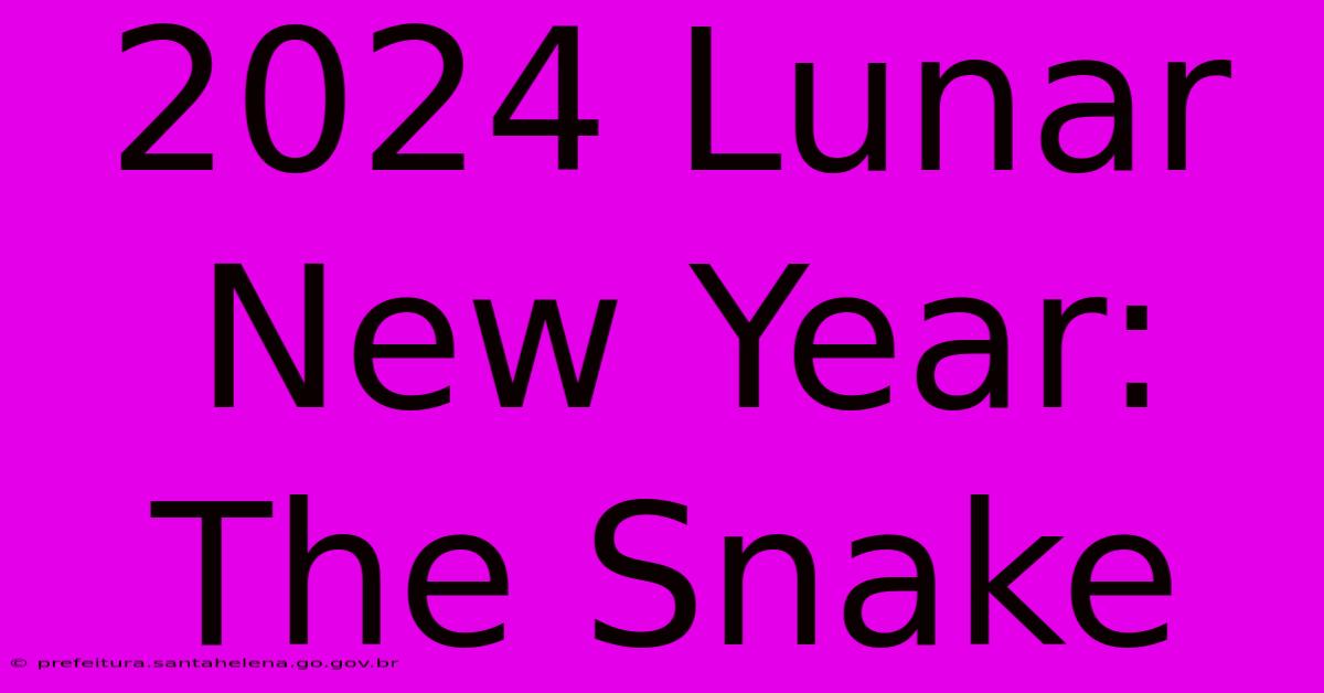 2024 Lunar New Year: The Snake