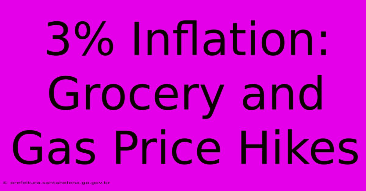3% Inflation: Grocery And Gas Price Hikes 3% Inflation: Grocery And Gas Price Hikes