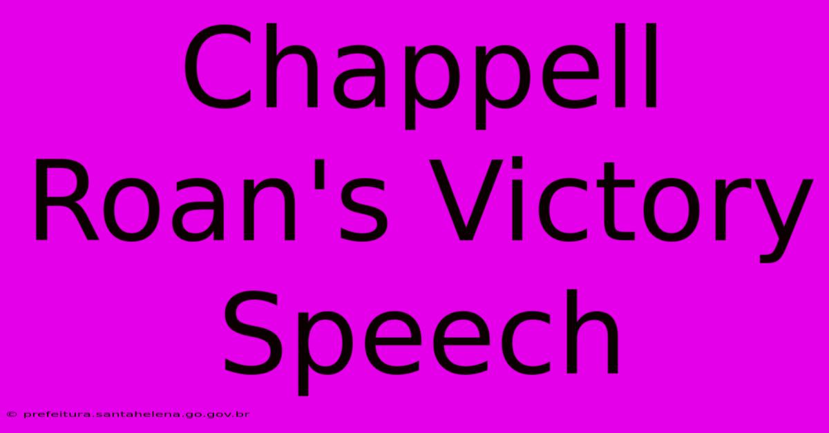 Chappell Roan's Victory Speech