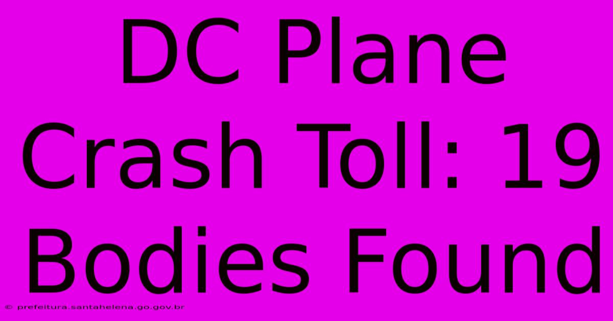 DC Plane Crash Toll: 19 Bodies Found