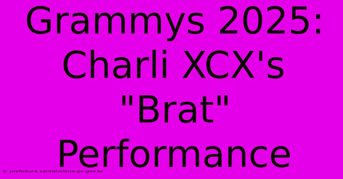 Grammys 2025: Charli XCX's 