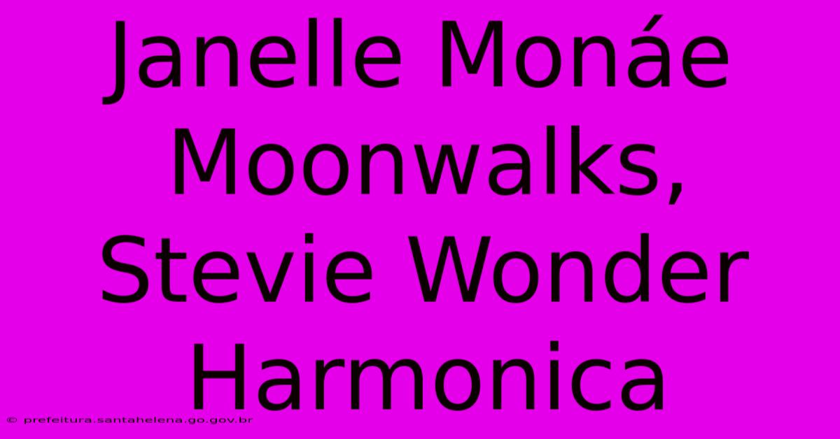 Janelle Monáe Moonwalks, Stevie Wonder Harmonica