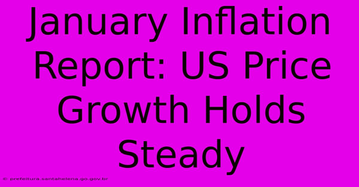 January Inflation Report: US Price Growth Holds Steady January Inflation Report: US Price Growth Holds Steady