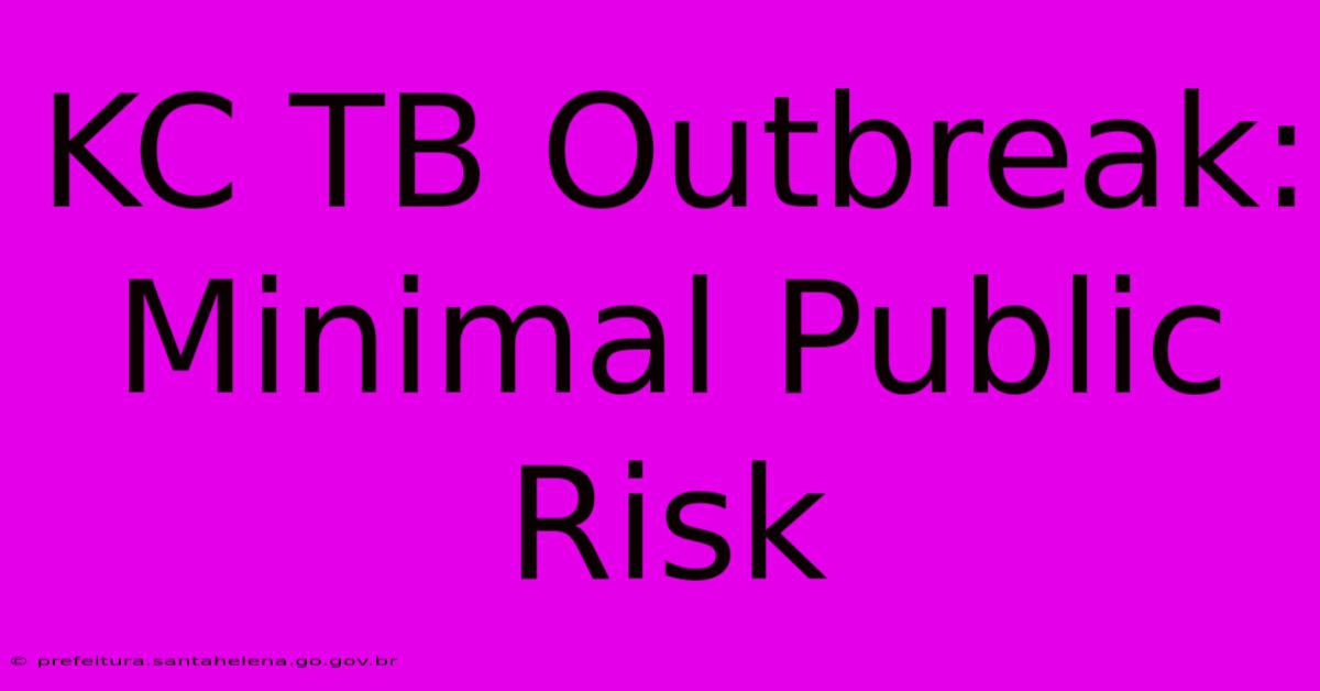 KC TB Outbreak: Minimal Public Risk