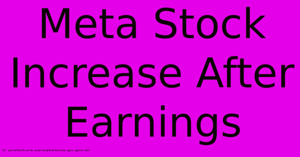 Meta Stock Increase After Earnings