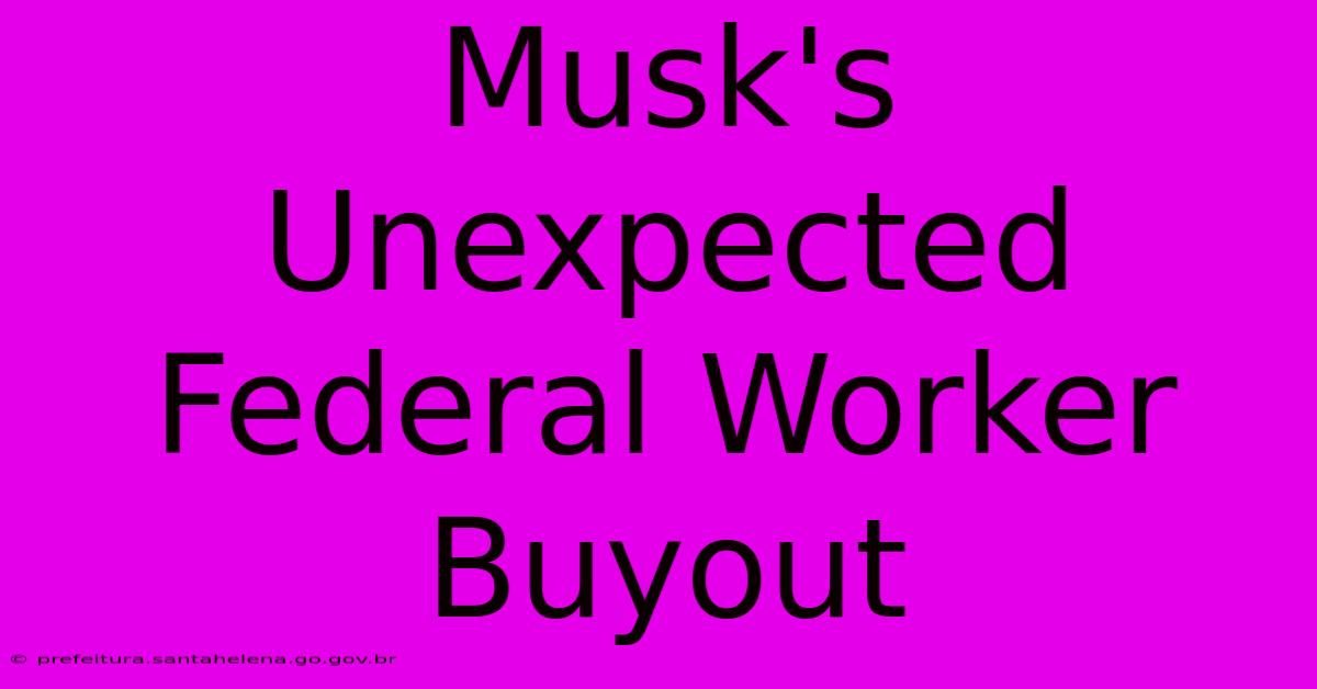 Musk's Unexpected Federal Worker Buyout