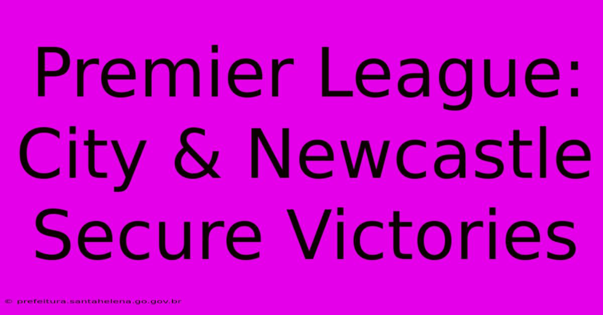 Premier League: City & Newcastle Secure Victories Premier League: City & Newcastle Secure Victories