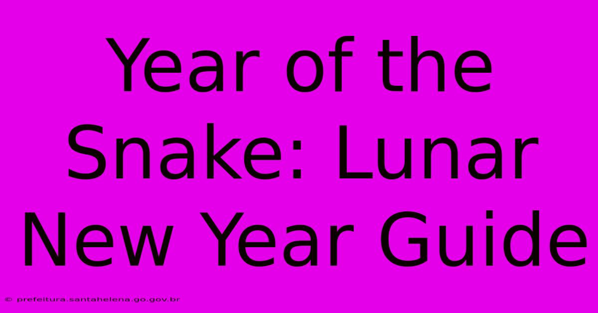 Year Of The Snake: Lunar New Year Guide